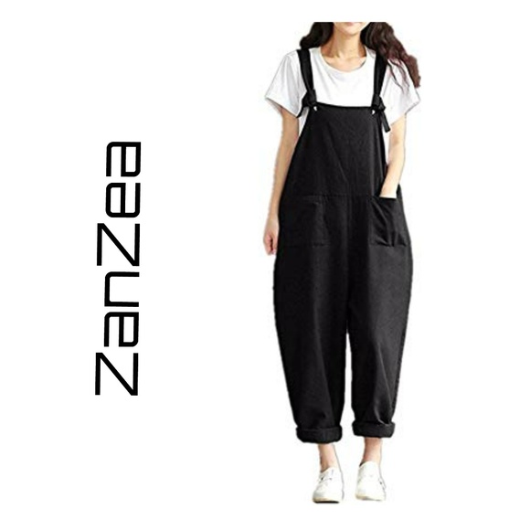 black overalls baggy